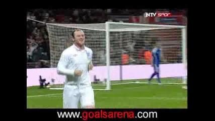 England Vs. Slovakia 4 - 0 Rooney Goal (friendly) 28.03.2009