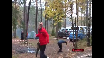 Вижте как се сече дърво в Русия!