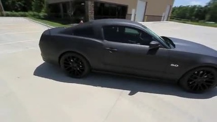 2011 Mustang Gt 5.0 Flat Black Vehicle Wrap 