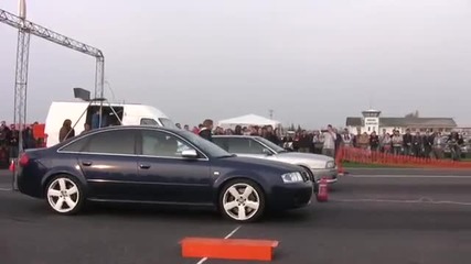 Audi Rs6 Vs Audi S2 Coupe Drag Race