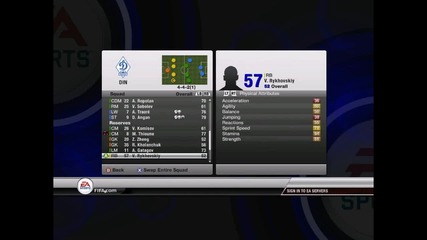 Моя отбор в Manager Mode - Фифа 12