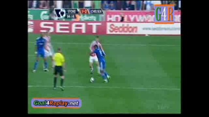 Florent Malouda Goal Stoke City - Chelsea 1 - 2 (1 - 2 12/09/2009)