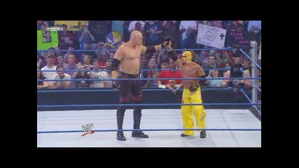 Kane спасява Mysterio и после отнася 619 23/07/10 