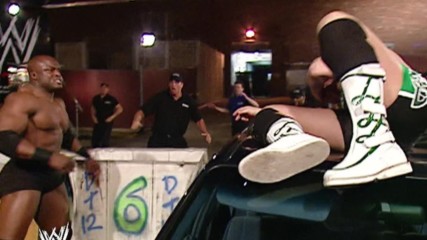 Bobby Lashley flips a car with Finlay on top: SmackDown, March 10, 2006