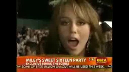 Miley Cyrus Celebrating her Sweet 16 Birthday at Disneyland+interview (full+hq).wmv