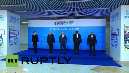 Russia: BRICS leaders pose for joint photo in Ufa