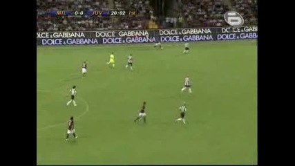 Милан отбеляват 1ви гол с/у Ювентус [1:0]