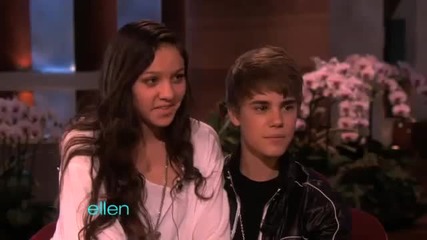 Justin Bieber се среща със своя фенка (on Ellen)