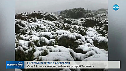 Сняг в края на лятото на остров Тасмания