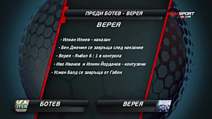 Преди Ботев Пд - Верея