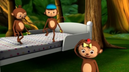 Five Little Monkeys Jumping On The Bed Part 1 In Hd from Littlebabybum