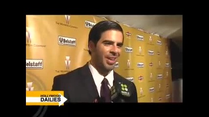 Eli Roth Tries Not To Look Stalker - Ish at the Golden Globes After Party 