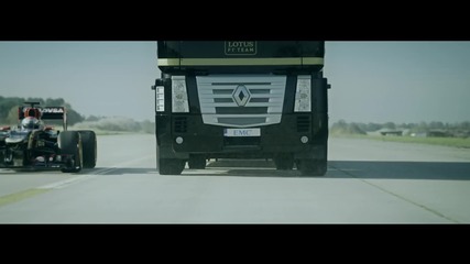 скок на камион с участието на Lotus F1