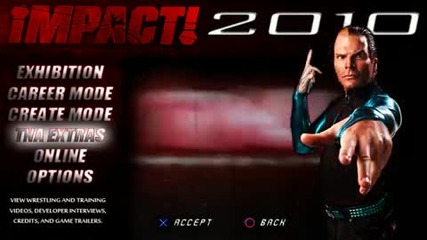 Tna Impact! Cross The Line 2010 Video Game Main Menu 