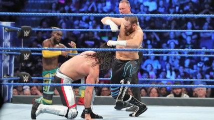 Seth Rollins and Kofi Kingston throw down with Sami Zayn and Kevin Owens: Wal3ooha, 20 June 2019