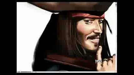 Jack Sparrow нарисуван с photoshop мн яко!:)