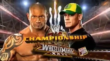 Wwe Wrestlemania 26 - John Cena vs Batista - Matchcard 