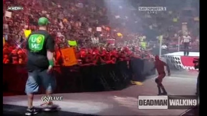 Batista мачка Randy Orton в последния си мач в Raw! | Raw | 14.9.2009 | High Quality