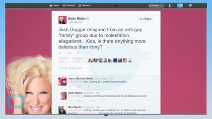 Bette Midler Weighs in on Josh Duggar Molestation Allegations: ''Is There Anything More Delicious Than Irony?''