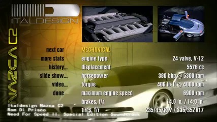 Need For Speed 2 Soundtrack Italdesign Nazca C2