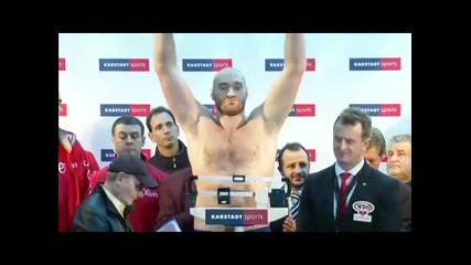 Кантарът преди зрелищната битка между Кличко и Фюри