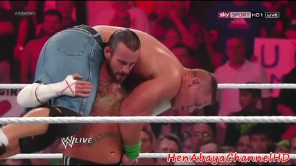 John Cena Vs. Cm Punk Highlights - Hd Raw 1000th
