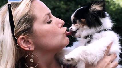 Кучета "целуват" собствениците си на забавен кадър!