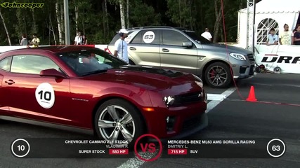 Camaro Zl1 vs Ml63 Amg Gorilla Racing