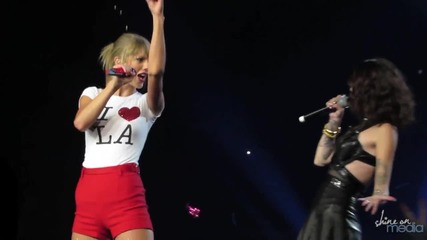 Taylor Swift & Cher Lloyd - Want U Back at Staples Center - Red Tour
