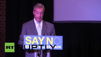 UK: Farage talks Calais migrant crisis at No campaign speech