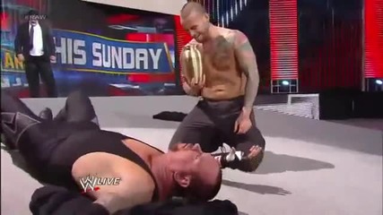 Disguised as a druid Cm Punk attacks The Undertaker Raw April 1 2013