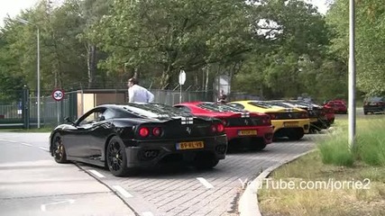 5x Ferrari Challenge Stradale amazing loud sounds!! - 1080p Hd 