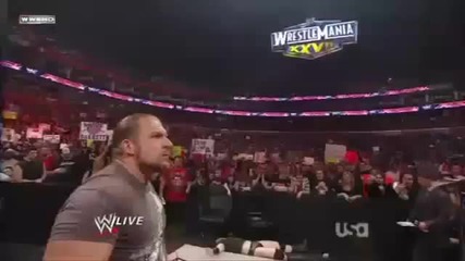Wwe Raw Triple H returns and destroys Sheamus