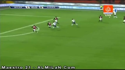 Milan 2:0 Parma unikalna stranichna nojica na Borriello 