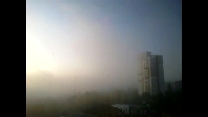 time lapse - Мъгла в София през Юни месец 3.6.2014
