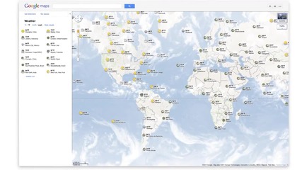 Get the weather in Google Maps