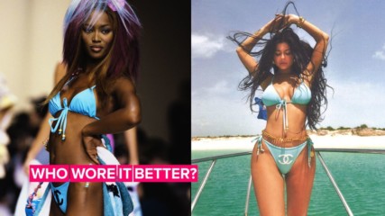 Kylie Jenner recreates iconic Naomi Campbell bikini moment