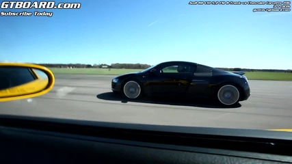 Audi R8 V10 vs Chevrolet Corvette Z06 x 3 races 