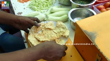 Бърза Храна на улицата .. Appetizer Recipe - Masala Papad - Rare Street Food - India