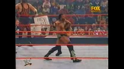 W W F Raw is War 2001 - Kane,  The Undertaker & Chris Jericho vs. Booker T,  Rob Van Dam & Test