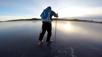 Go Pro- Frozen Lake Skating