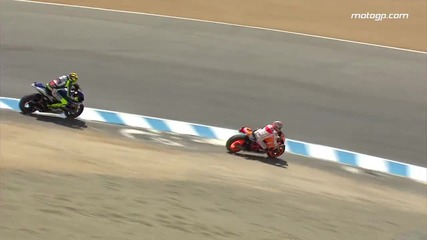 Marquez puts one over Rossi at the Corkscrew