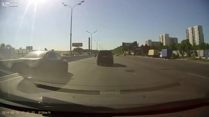 Шофьор спира и помага на патици да преминават магистралата