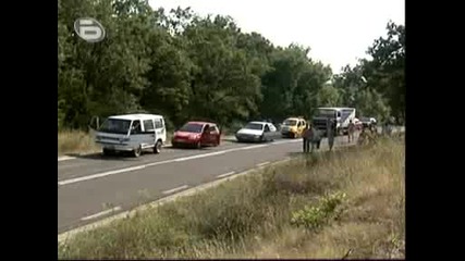 Тежка катастрофа край Хасково [btv Късни Новини 18.08.2008]