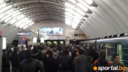 Бой в метрото между ултрасите на Зенит и Спартак Москва