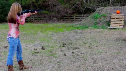 Shooting the Stevens 12 Gauge Shotgun at short range...girls Shooting Guns!!_2