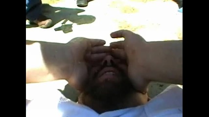 Big Guy on Bike vs. Airbag 