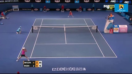 Caroline Wozniacki vs Anastasia Rodionova - 2012 Australian Open R1 - Highlights