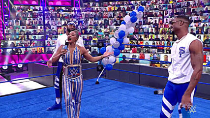 The Street Profits throw a victory party for Bianca Belair: SmackDown, April 16, 2021