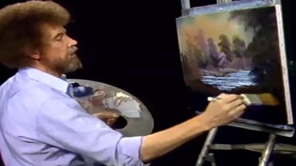 S07 Радостта на живописта с Bob Ross E13 - скрит водопад finale ღобучение в рисуване, живописღ